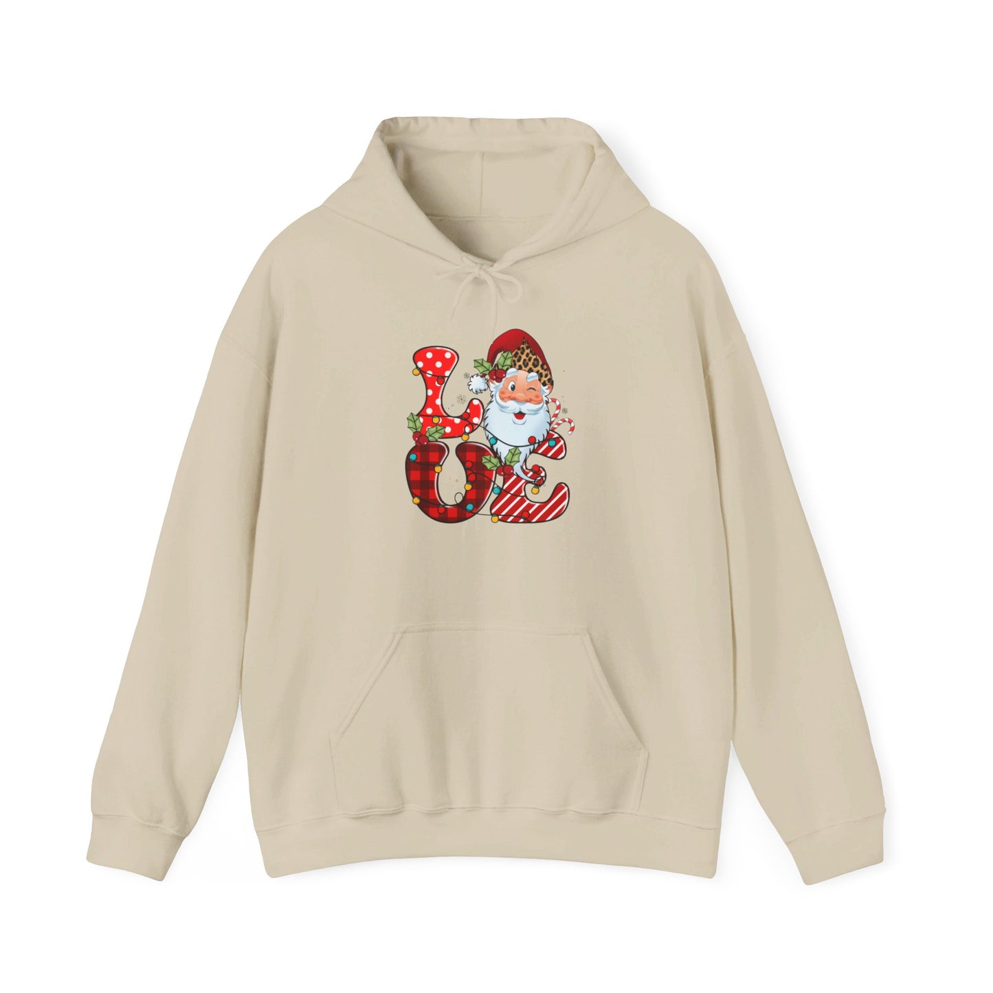 Festive Santa LOVE - Hooded Sweatshirt