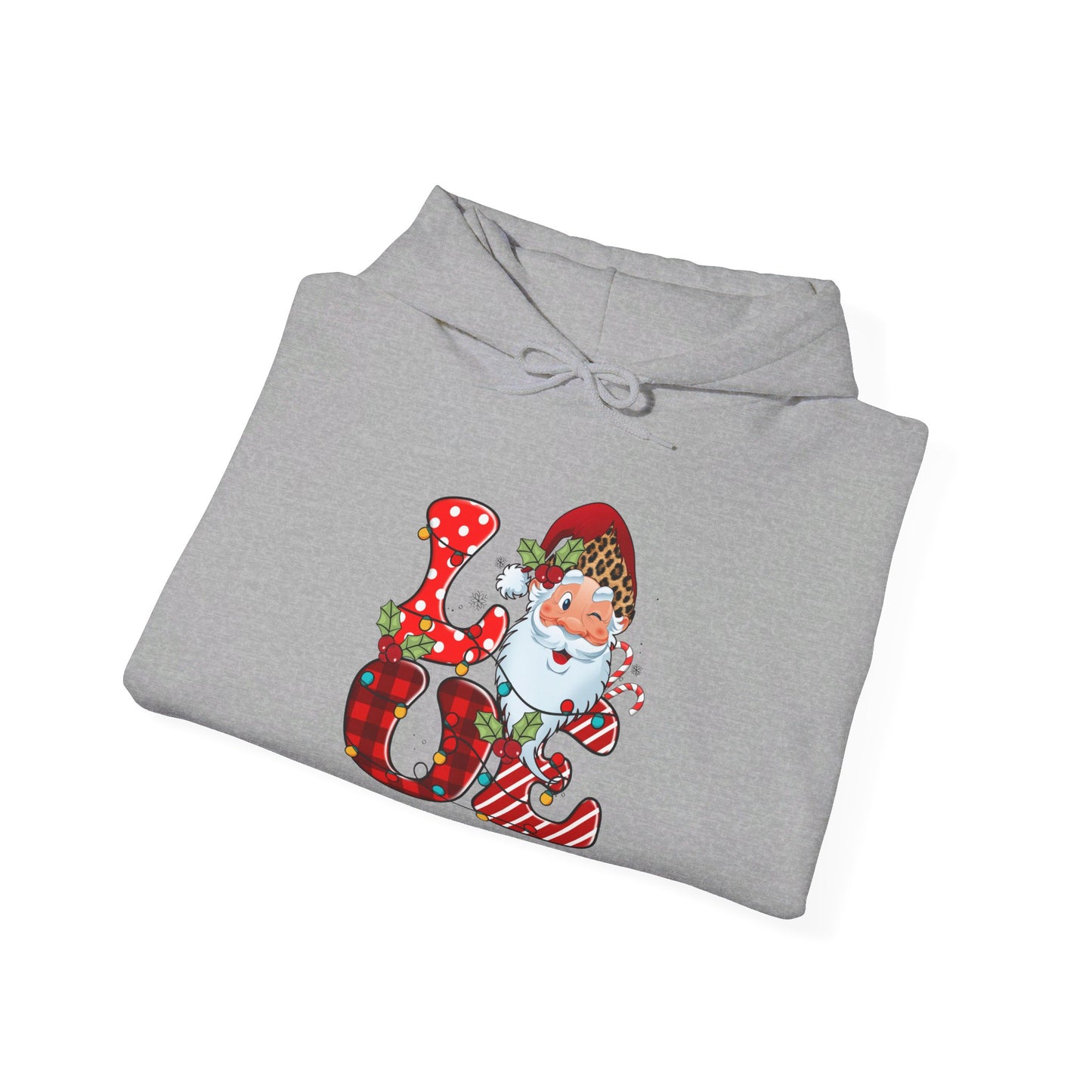 Festive Santa LOVE - Hooded Sweatshirt