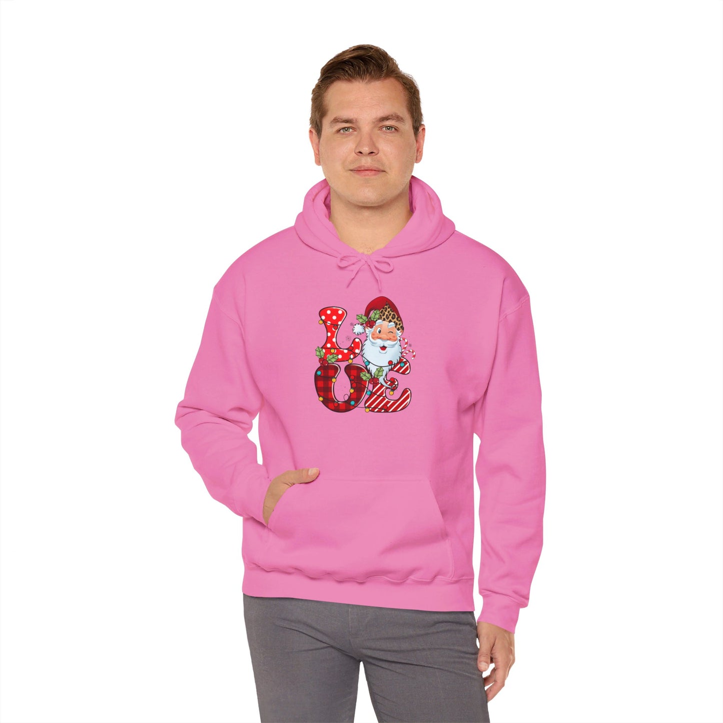 Festive Santa LOVE - Hooded Sweatshirt