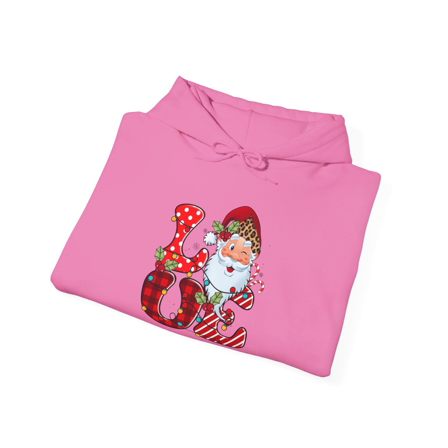 Festive Santa LOVE - Hooded Sweatshirt