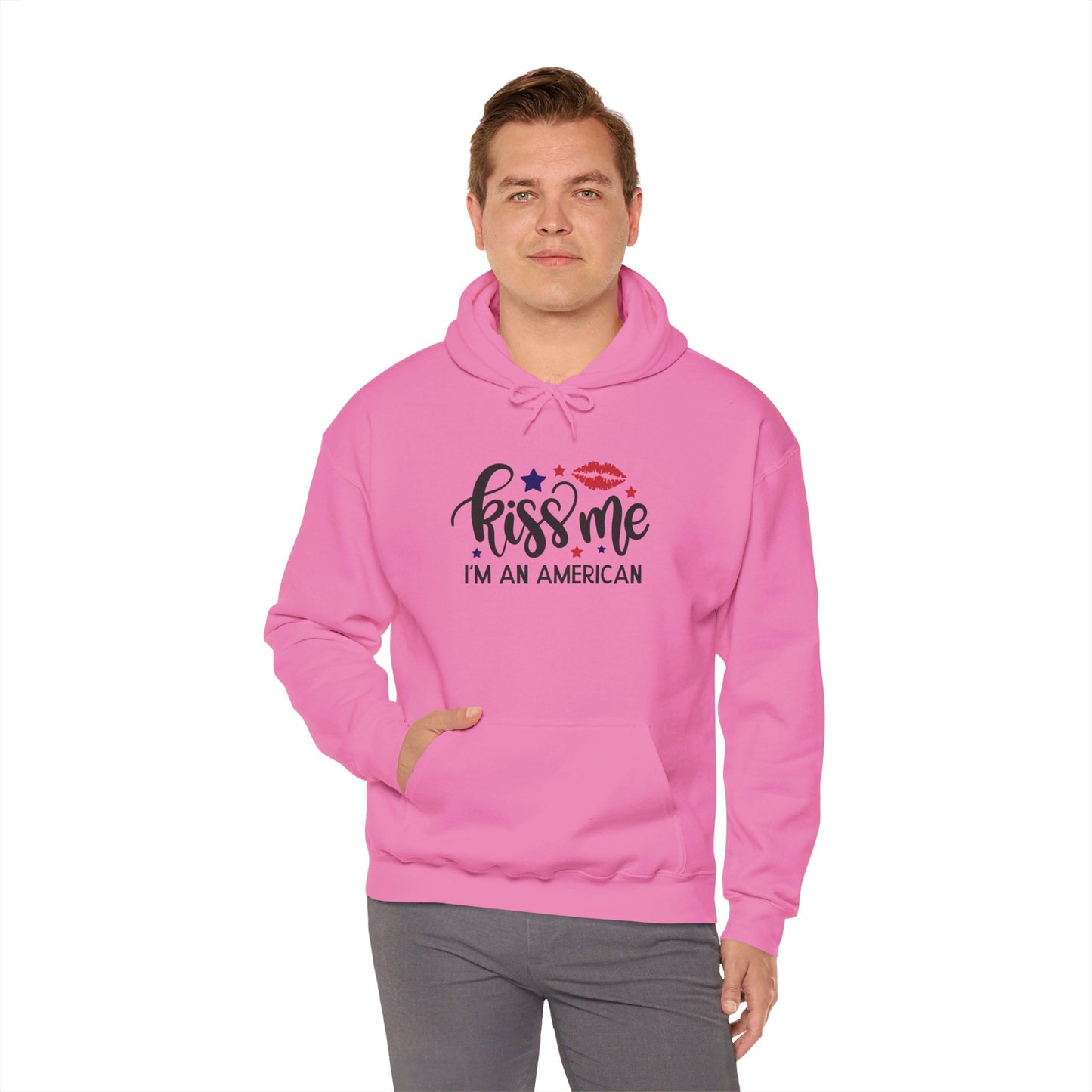 Kiss Me, I'm True American - Hooded Sweatshirt