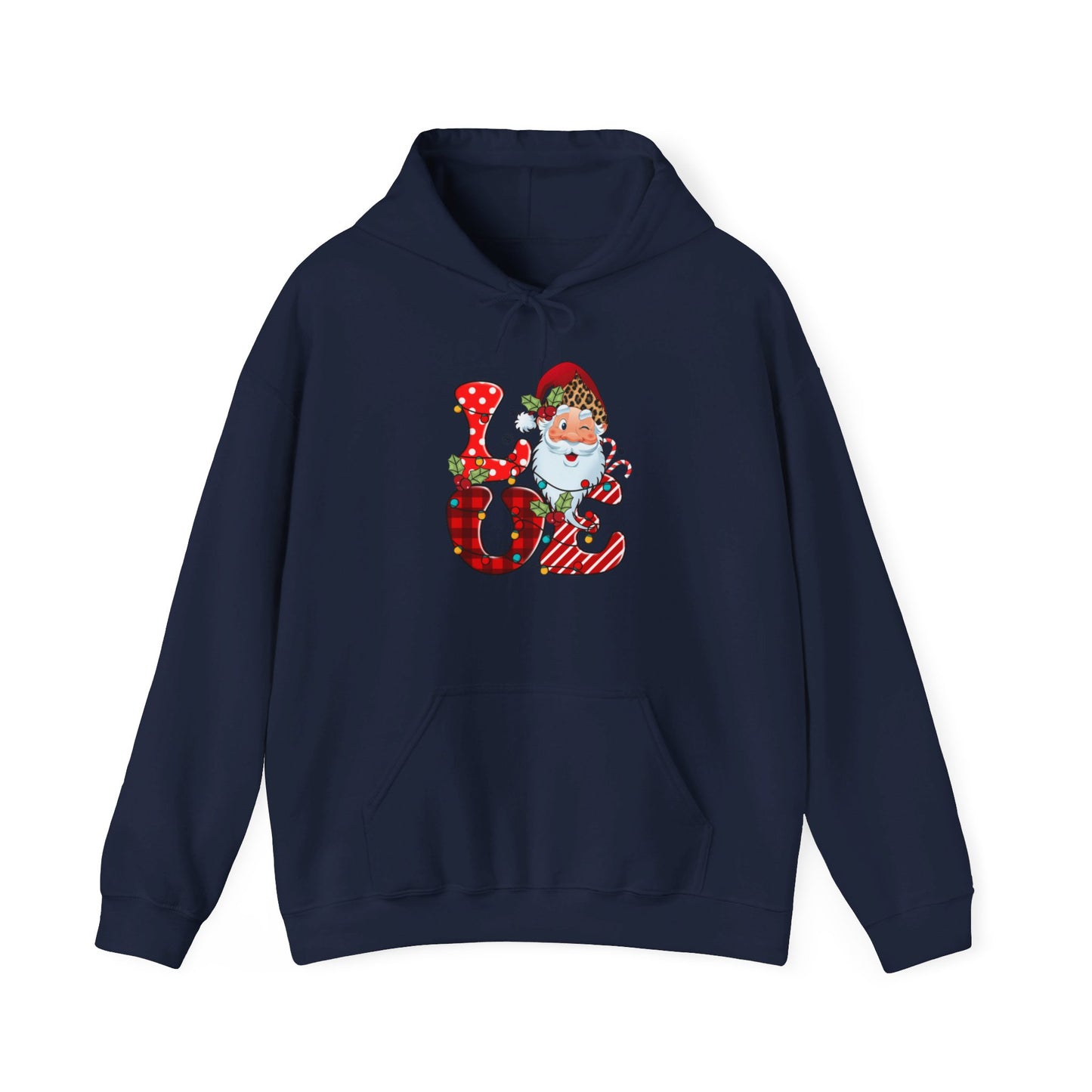 Festive Santa LOVE - Hooded Sweatshirt