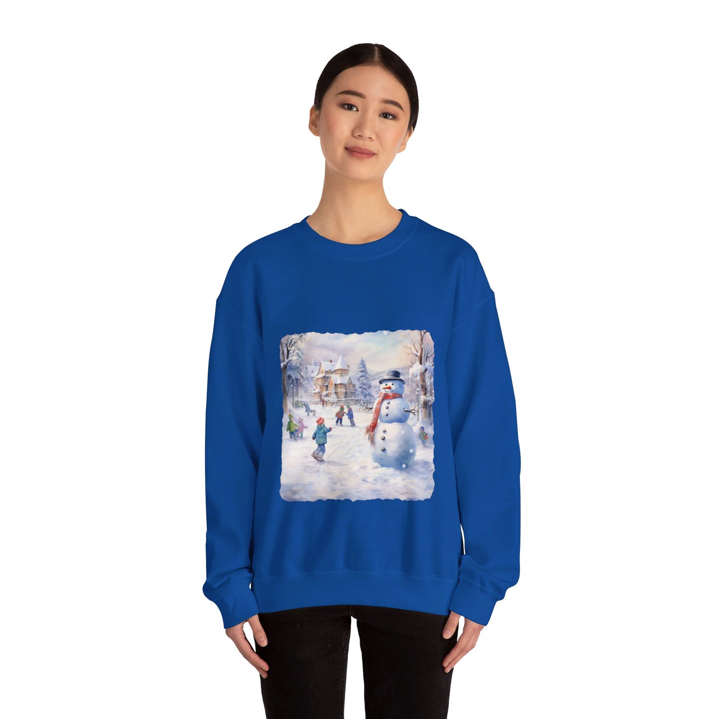 Snowman In Village 1 - Sweatshirt