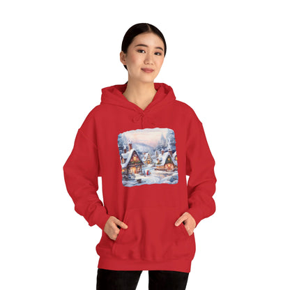 Snowy Christmas Village 6 - Hooded Sweatshirt