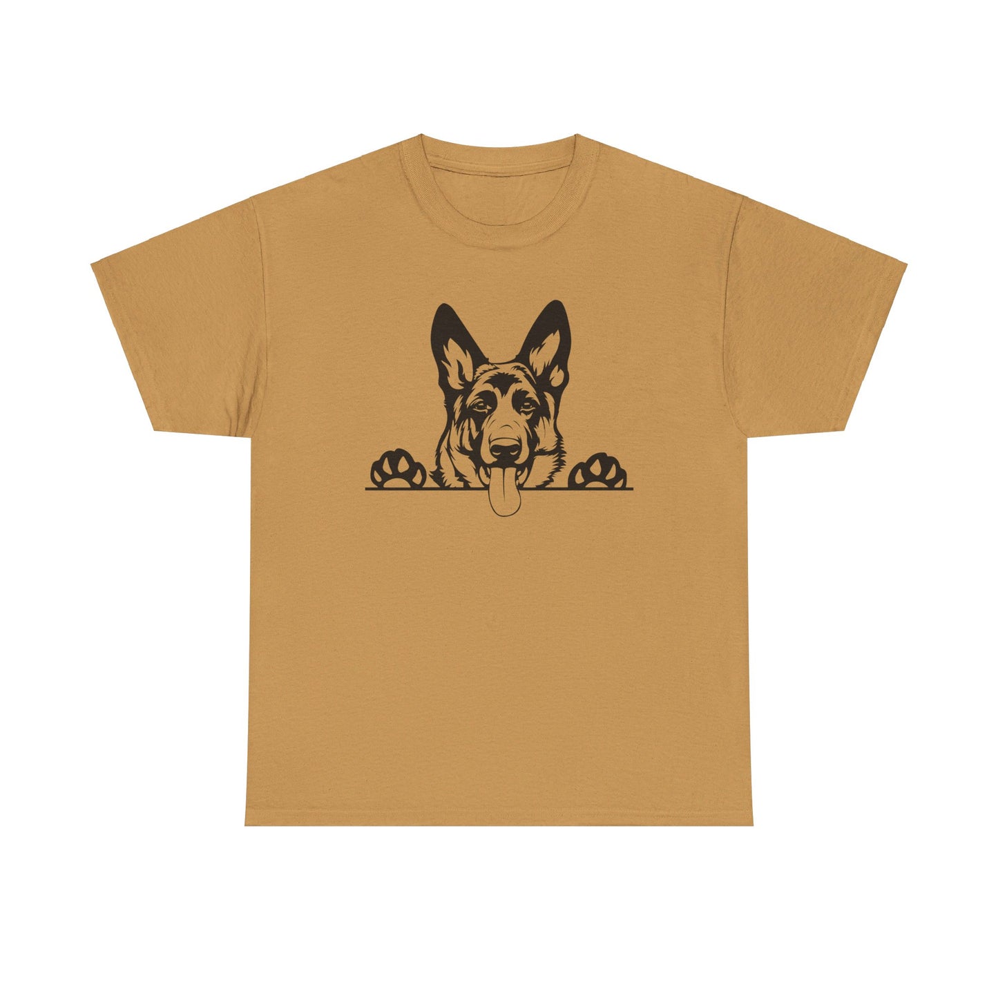 German Shepherd, Peeking with Charm - T-Shirt