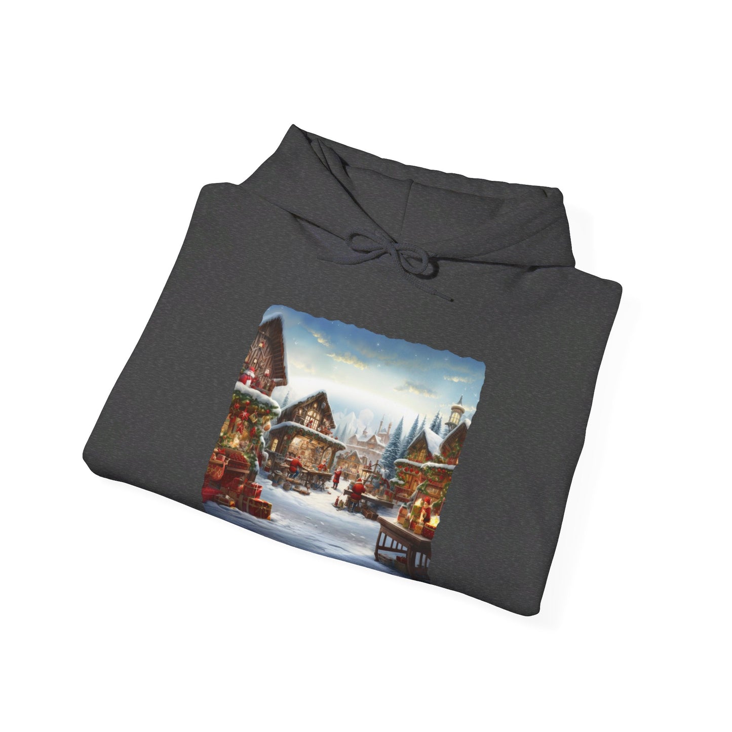 Snowy Christmas Village North Pole - Hooded Sweatshirt