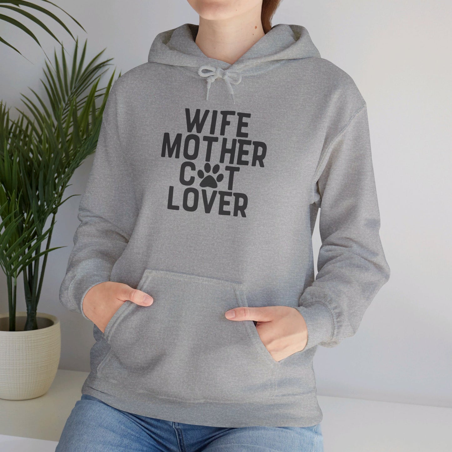 Wife Mother Cat Lover, Pure Joy - Hooded Sweatshirt