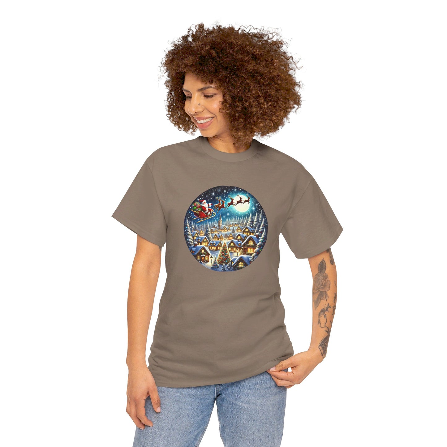 Santa's Snowy Flight - T-Shirt