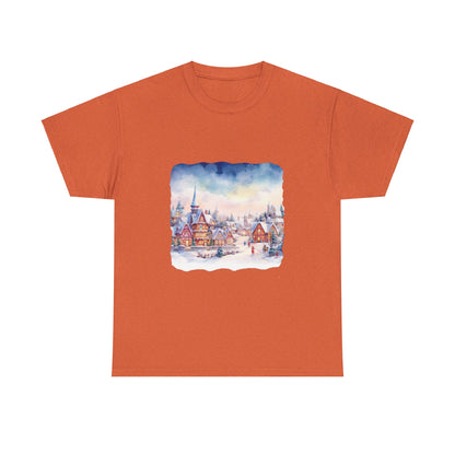 Snowy Christmas Village 7 - T-Shirt