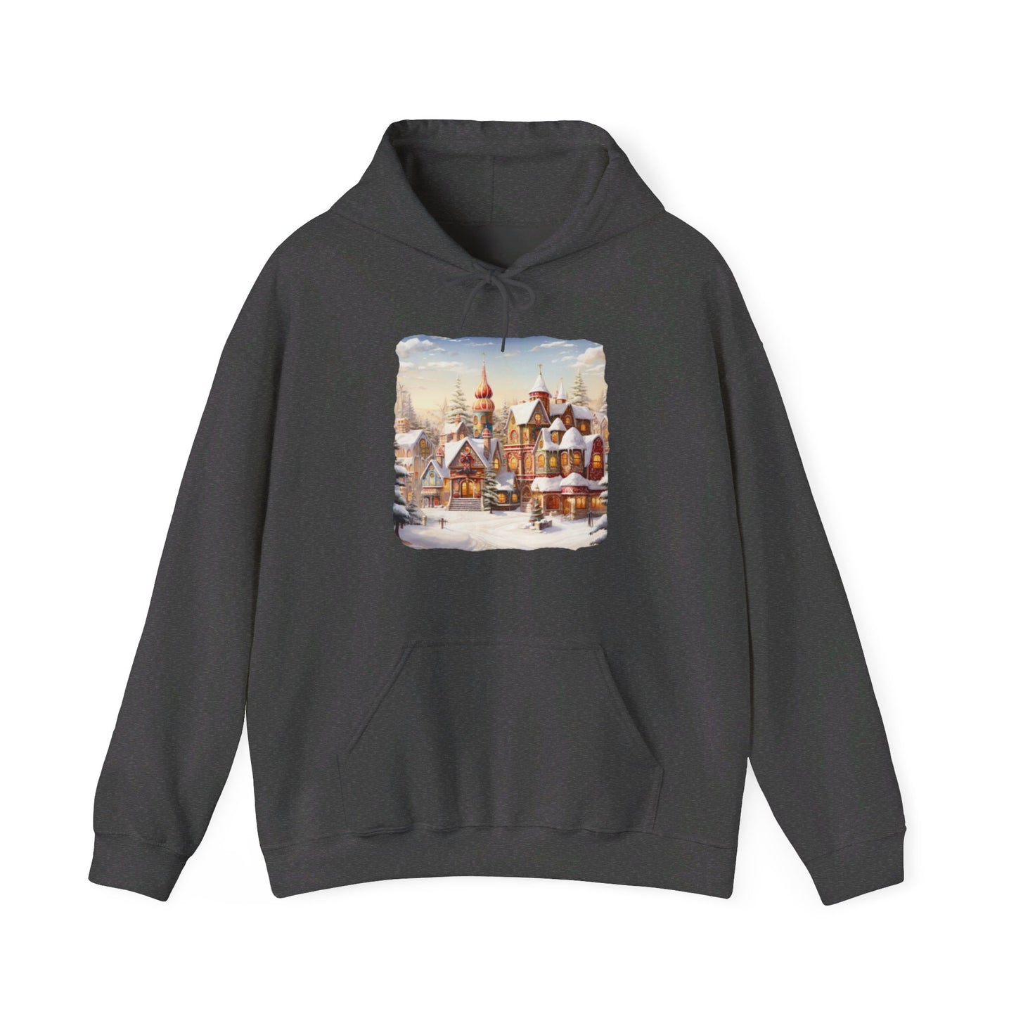 Snowy Christmas Village 12 - Hooded Sweatshirt