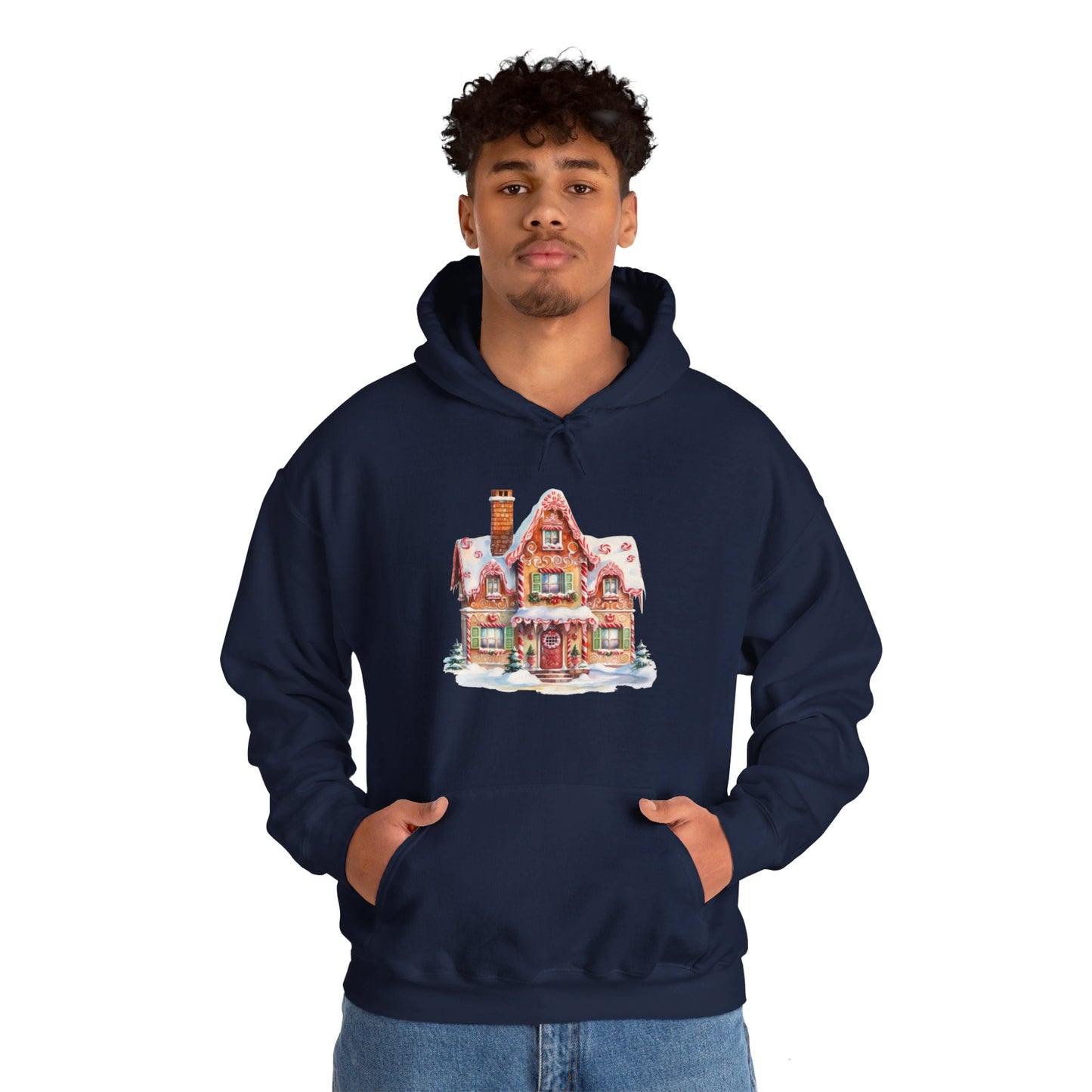 Snowy Christmas Village 14 - Hooded Sweatshirt