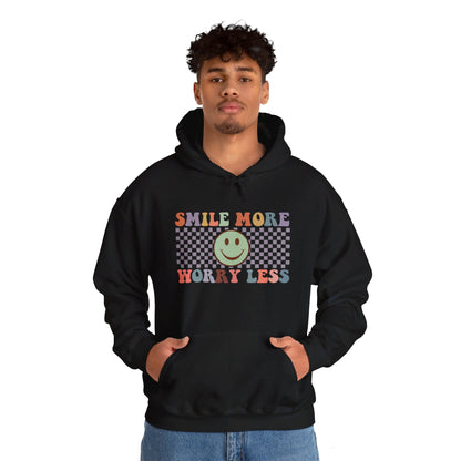 Smile More Worry Less - Hooded Sweatshirt