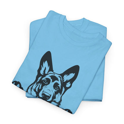 German Shepherd, Peeking with Charm - T-Shirt