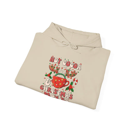 Hot Cocoa & Christmas Movies Design - Hooded Sweatshirt