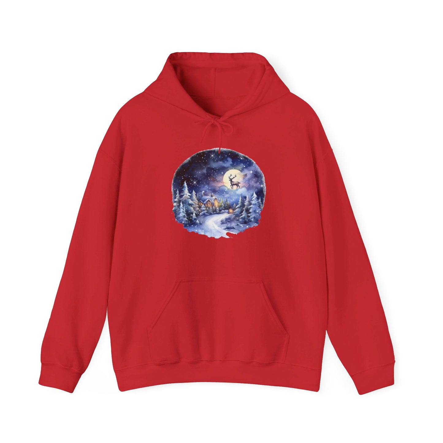 Winter Snowy Night - Hooded Sweatshirt