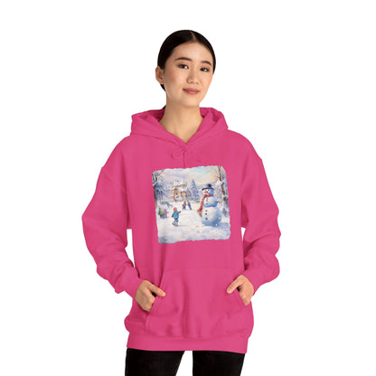 Snowman In Village 2 - Hooded Sweatshirt