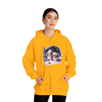 Snowy Christmas Dogs - Hooded Sweatshirt