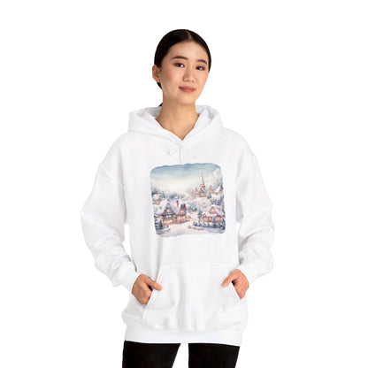 Snowy Christmas Village - Hooded Sweatshirt