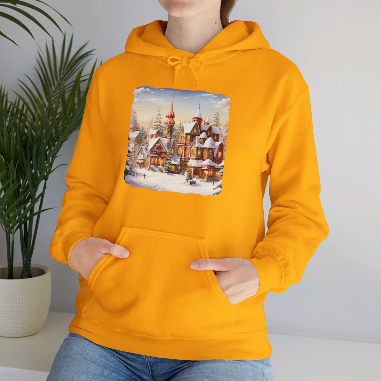 Snowy Christmas Village 12 - Hooded Sweatshirt