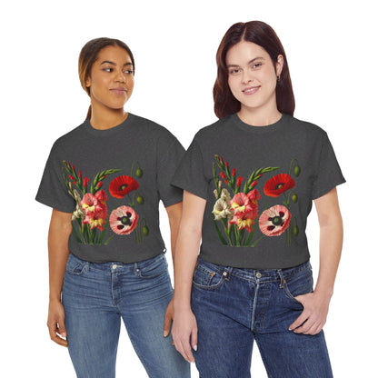 August Flowers - Birth Month - T-Shirt