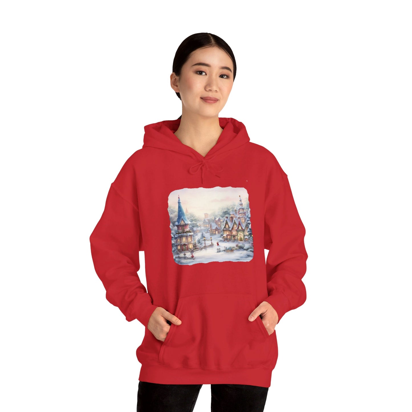 Snowy Christmas Village 2 - Hooded Sweatshirt