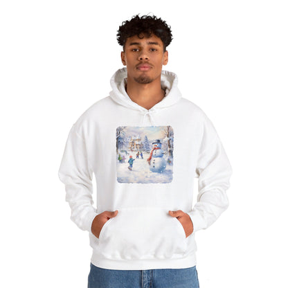 Snowman In Village 2 - Hooded Sweatshirt