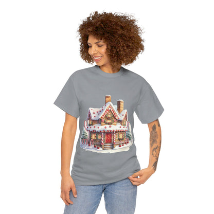 Snowy Christmas Village-15-T-Shirt