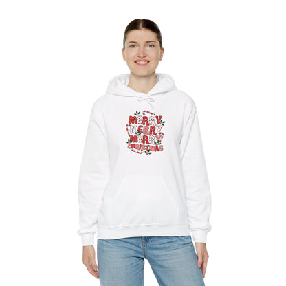 Merry Stacked Christmas- Hooded Sweatshirt