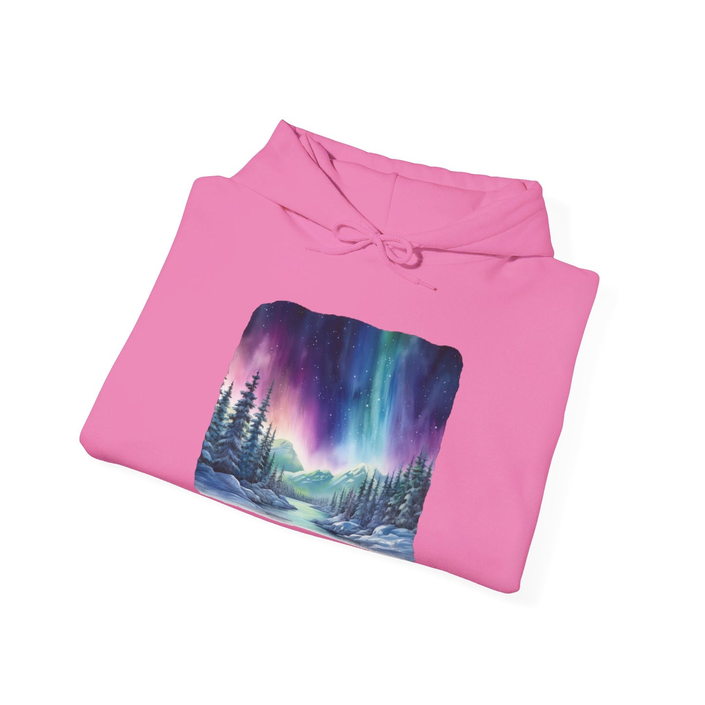 Northern Lights Watercolor - Hooded Sweatshirt