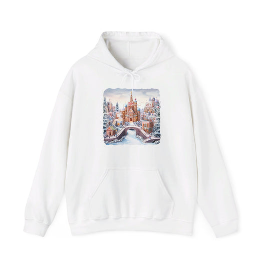 Snowy Christmas Village 10 - Hooded Sweatshirt