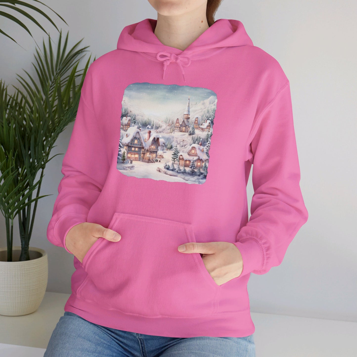 Snowy Christmas Village - Hooded Sweatshirt