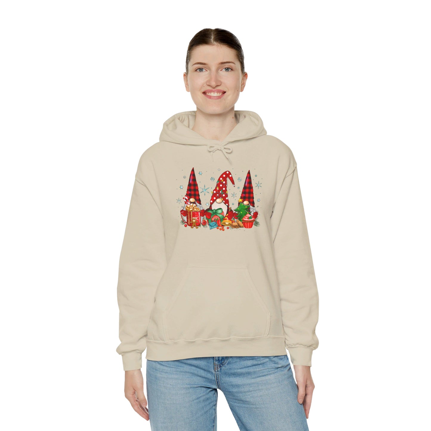 Christmas Gnome Trio - Hooded Sweatshirt