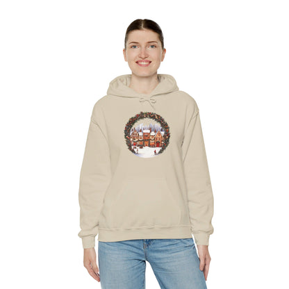 Vintage Christmas Village - Hooded Sweatshirt