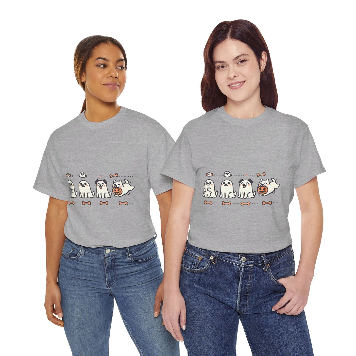 4 Friendly dog ghosts - T-Shirt