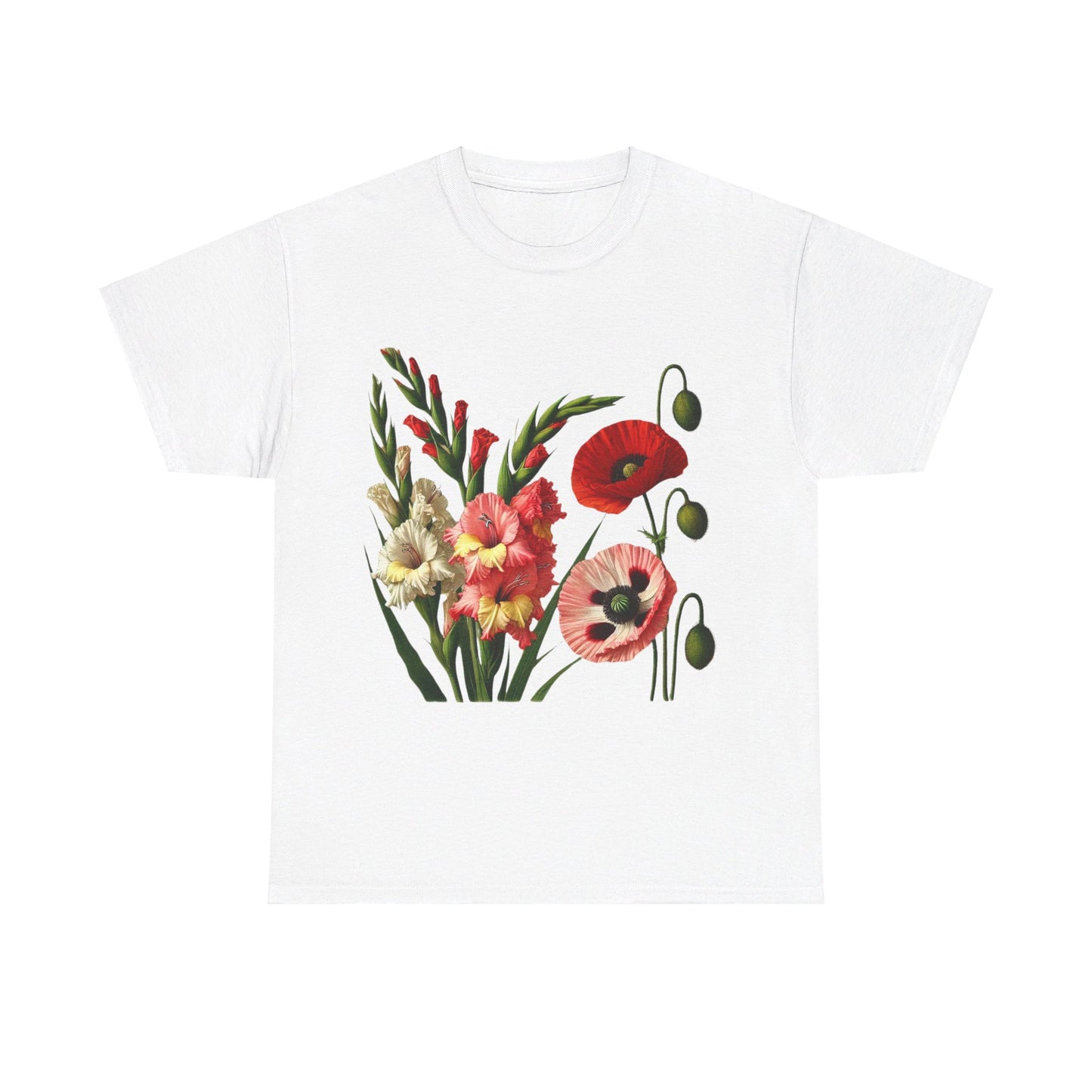 August Flowers - Birth Month - T-Shirt