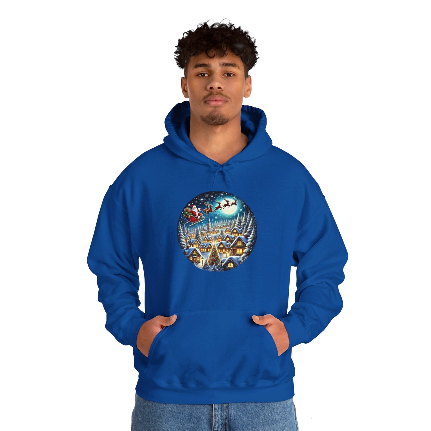 Santa's Snowy Flight - Hooded Sweatshirt