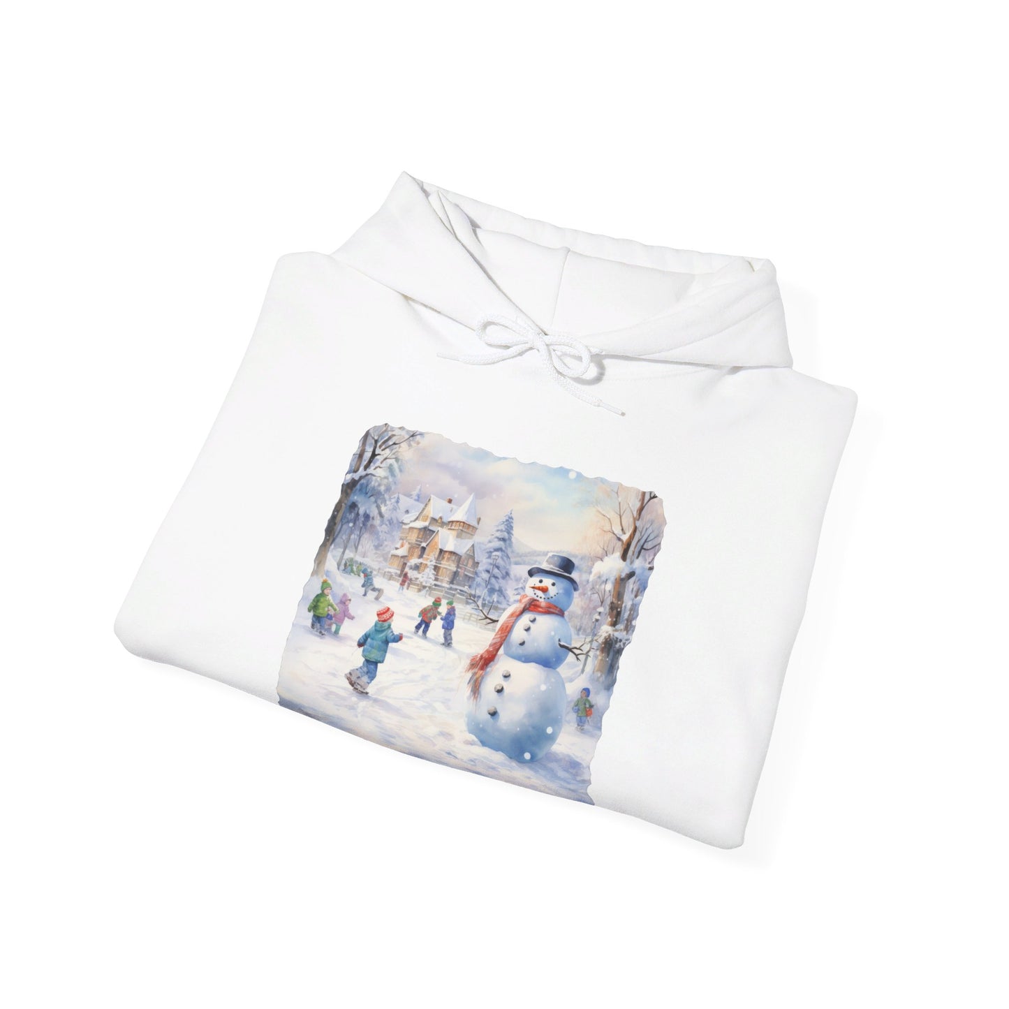 Snowman In Village 2 - Hooded Sweatshirt