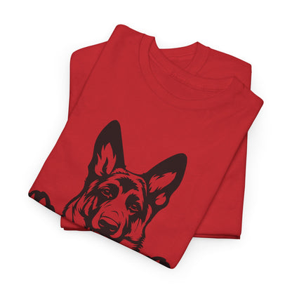 German Shepherd, Peeking with Charm - T-Shirt