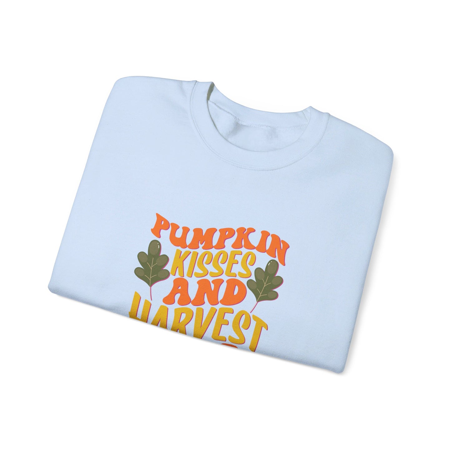 Pumpkin Kisses And Harvest Wishes - Crewneck Sweatshirt