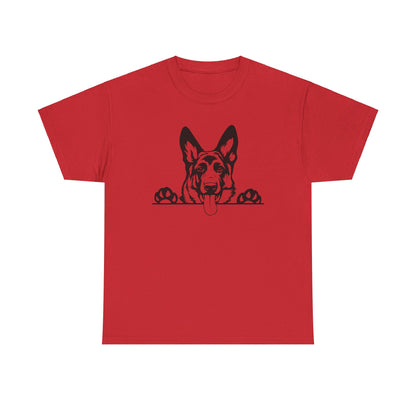 German Shepherd, Peeking with Charm - T-Shirt