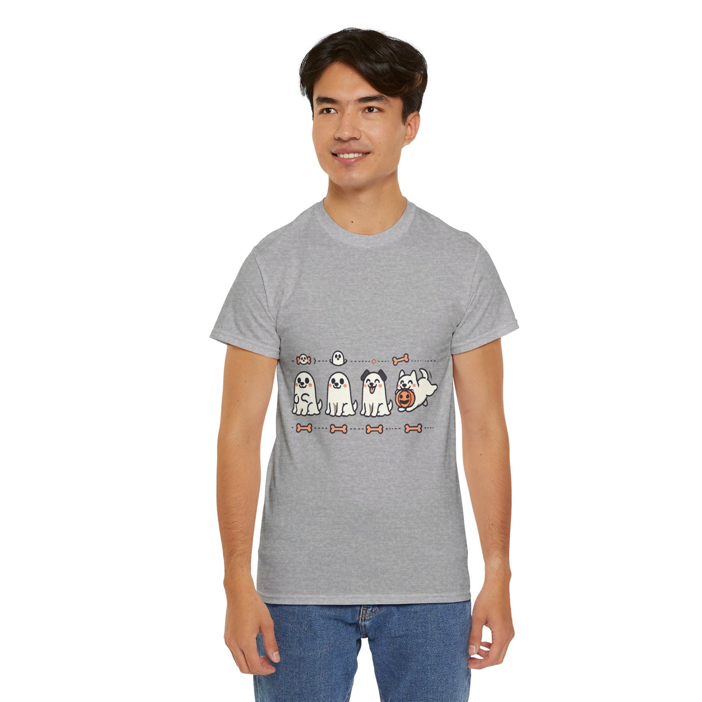 4 Friendly dog ghosts - T-Shirt