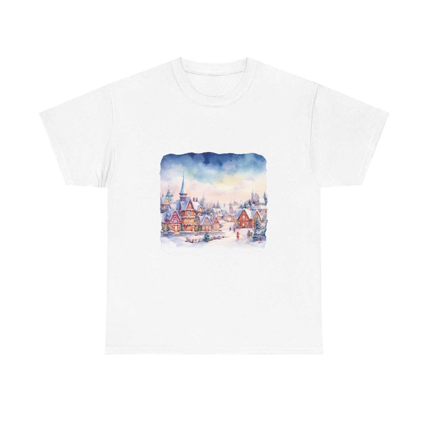 Snowy Christmas Village 7 - T-Shirt