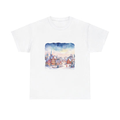 Snowy Christmas Village 7 - T-Shirt