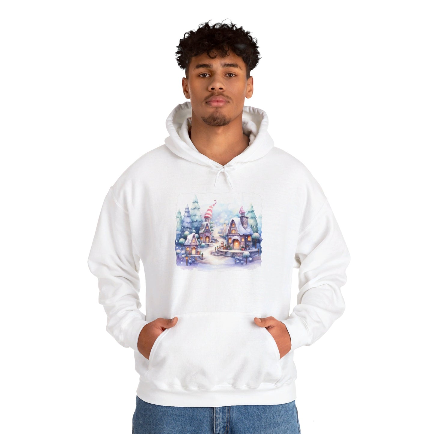 Snowy Christmas Village 4 - Hooded Sweatshirt