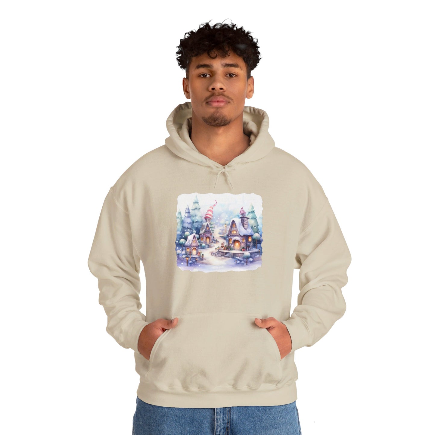 Snowy Christmas Village 4 - Hooded Sweatshirt