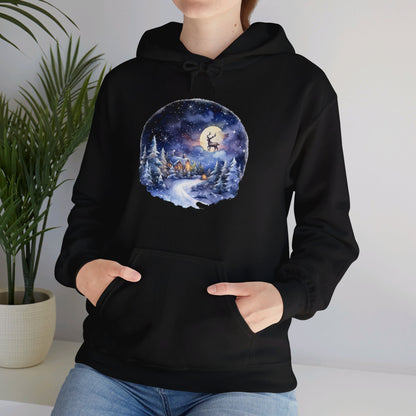 Winter Snowy Night - Hooded Sweatshirt