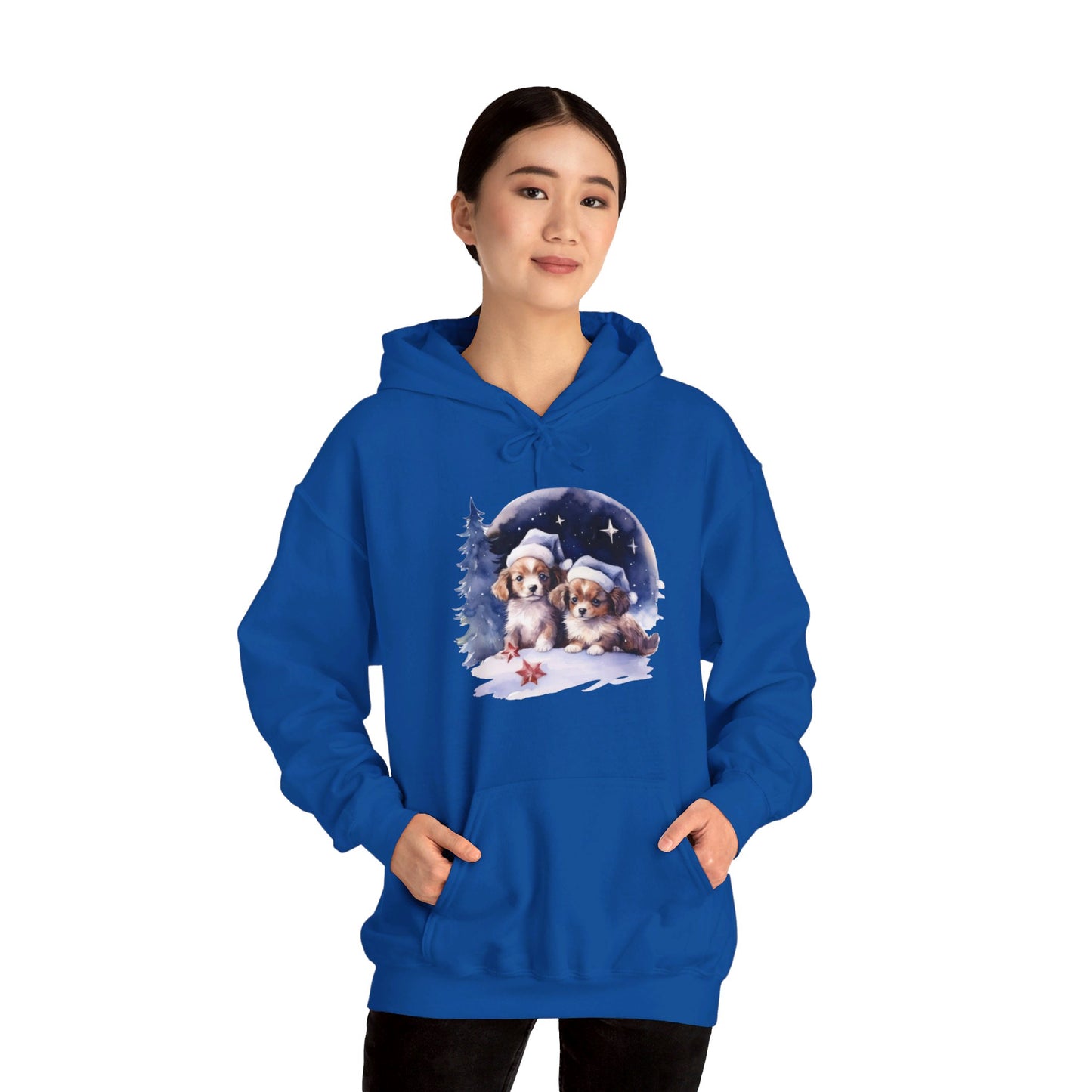 Snowy Christmas Dogs - Hooded Sweatshirt