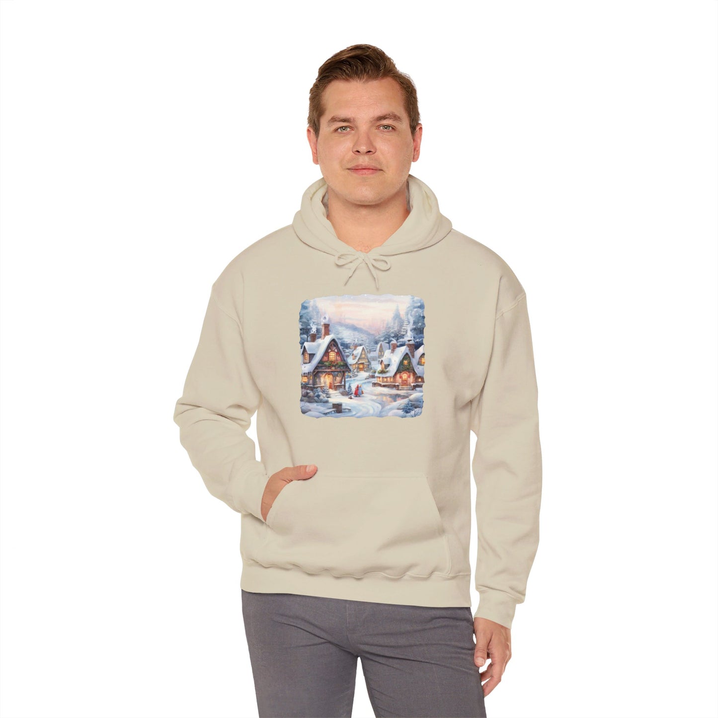 Snowy Christmas Village 6 - Hooded Sweatshirt