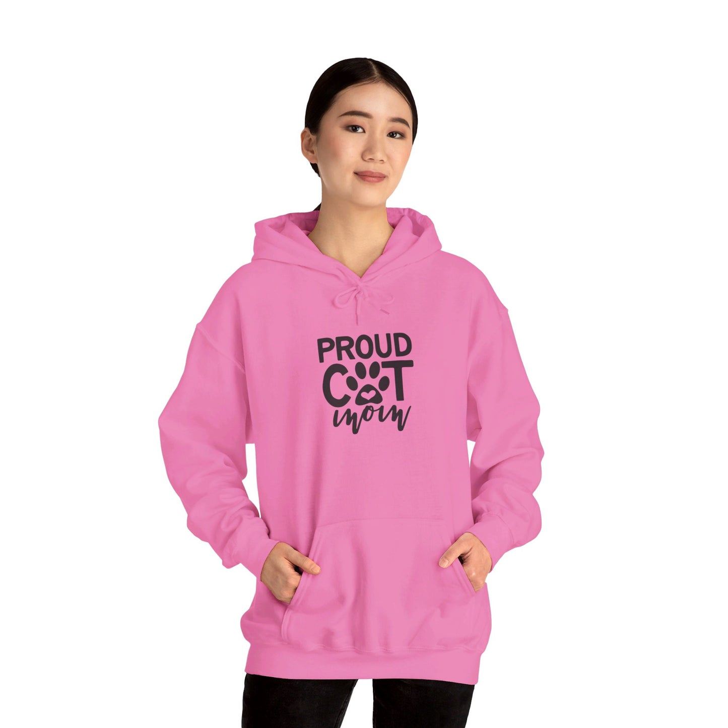 Proud Cat Mom Feline Love Forever - Hooded Sweatshirt