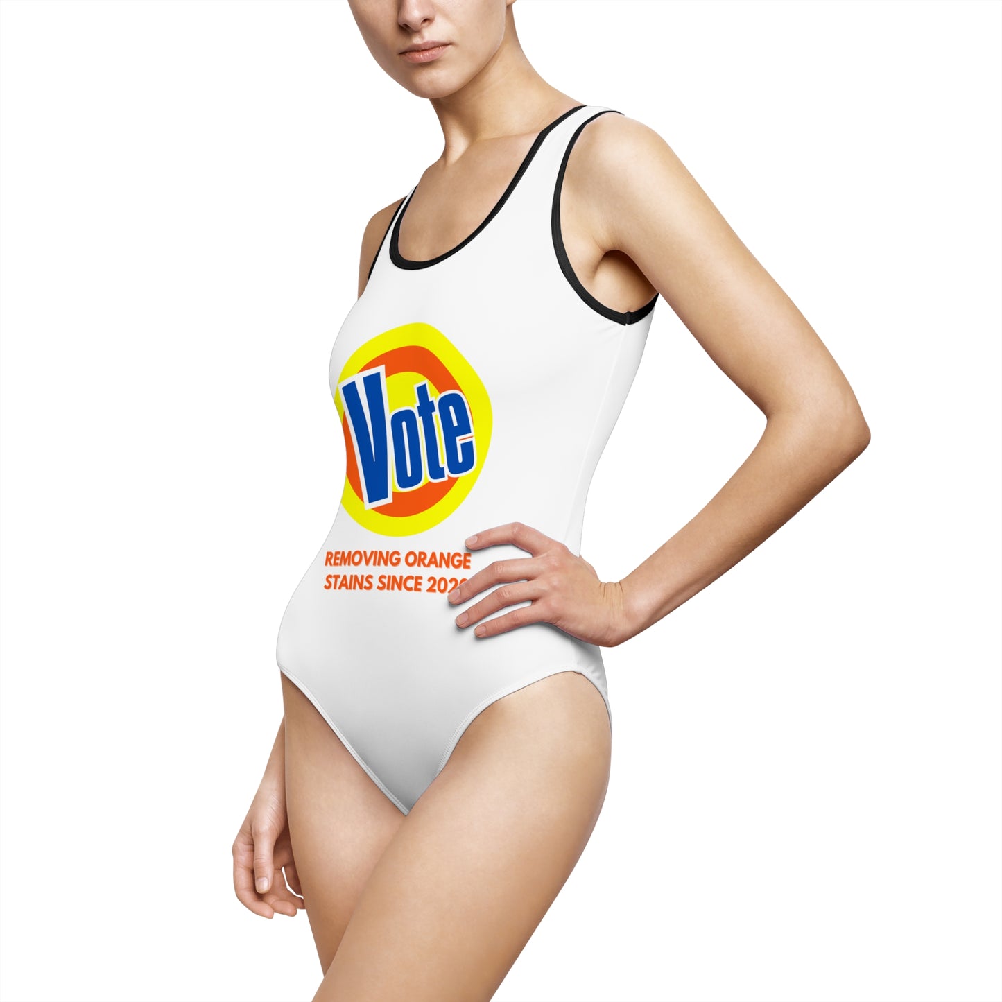 Removing Orange Stains Since 2020 Classic One-Piece Swimsuit (AOP)